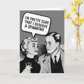CARTE SPANKING RETRO BIRTHDAY GREETING FOR HUSBAND (Fleur jaune)