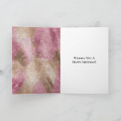 Carte Sparkings Rose Gold Southwest Faux Cowhide Anniver (Intérieur)