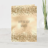 Carte Sparkle Confetti, Parties scintillant dorée (Devant)