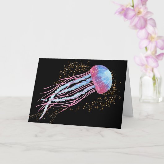 Carte Sparkle Jellyfish Get Well (Orchidée)