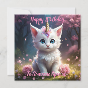 Carte "Sparkle Paws : Le chaton licorne enchanteur"