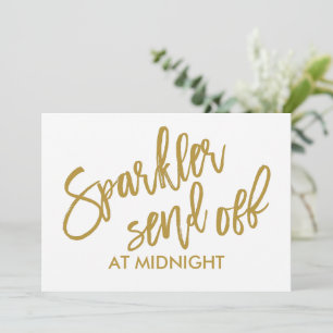 Carte Sparkler 5X7 Sparkler Send Off Sign - COULEUR MODI