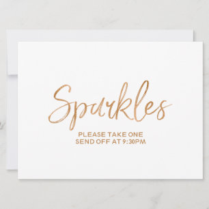 Carte "Sparkles" Envoyer Rose or Lettre Signal