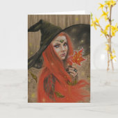 Carte Sparkles Sorcière Automne (Fleur jaune)