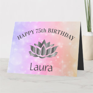 Carte Sparkly personnalisé 75e anniversaire