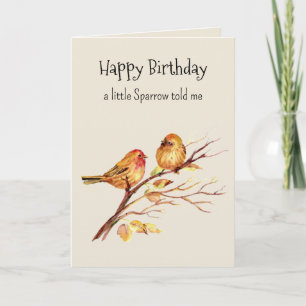 Carte Sparrow Personnalité Amusante Anniversaire