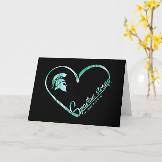 Carte Spartan Strong We stand With State Spartan Logo (Fleur jaune)