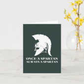 Carte Spartiate Forte Une Fois Spartiate Toujours Sparti (Fleur jaune)