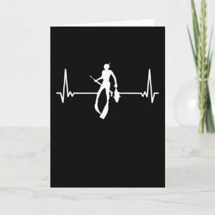 Carte Spear Fishing Heartbeat Spear Fishing Gift Papa Ma