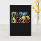 Carte SpearFishing Legend Retro Spear Fishing Cadeau (Fleur jaune)