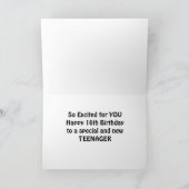 Carte "SPÉCIAL ANNIVERSAIRE 16ème" pour vous! (Intérieur)
