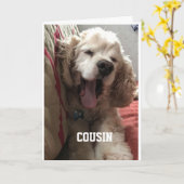 Carte **SPECIAL BIRTHDAY** for "COUSIN" Card (Fleur jaune)