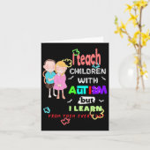 Carte Spécial Ed Sped Enseignant Enseigner Cool Autisme (Fleur jaune)