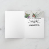 Carte Special Friend Merci Hummingbird Garden (Intérieur)