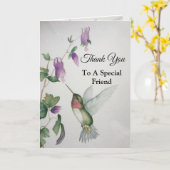Carte Special Friend Merci Hummingbird Garden (Fleur jaune)