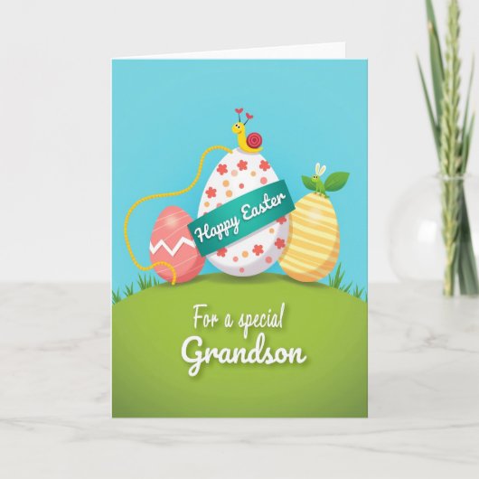 Carte Special Grandson Easter Card (Devant)