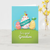 Carte Special Grandson Easter Card (Fleur jaune)