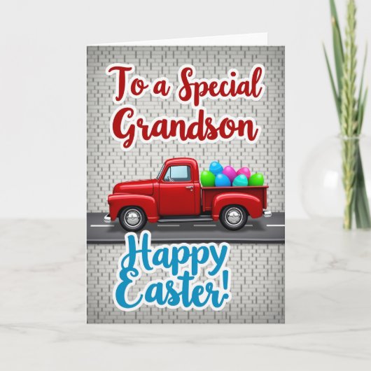 Carte Special Grandson Happy Easter Card (Devant)