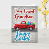 Carte Special Grandson Happy Easter Card (Fleur jaune)