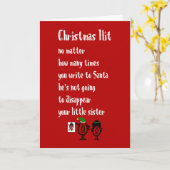 Carte Spécial Noël - Un poème drôle de Noël (Fleur jaune)