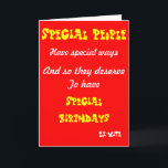 Carte Special people-ex wife birthday cards<br><div class="desc">cartes de voeux d'anniversaire avec dévouement à une ex-femme spéciale</div>