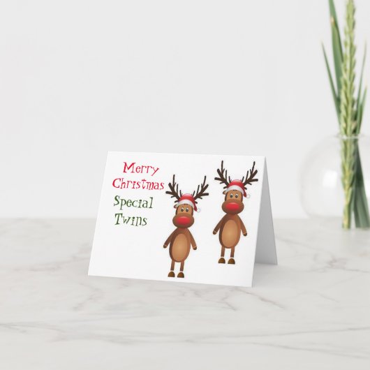 CARTE "SPECIAL TWINS" DE MERRY CHRISTMAS (Devant)