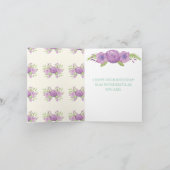 Carte spéciale Ami Anniversaire - Fleurs aquarelle (Intérieur)