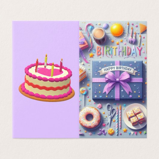 Carte spéciale anniversaire (Outside Unfolded)