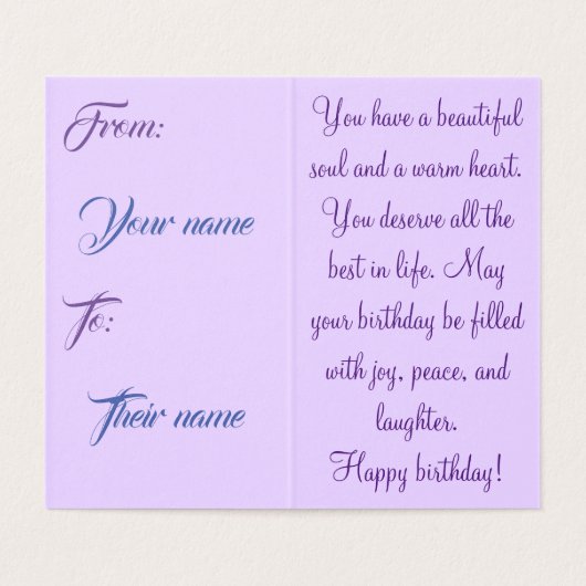 Carte spéciale anniversaire (Inside Unfolded)