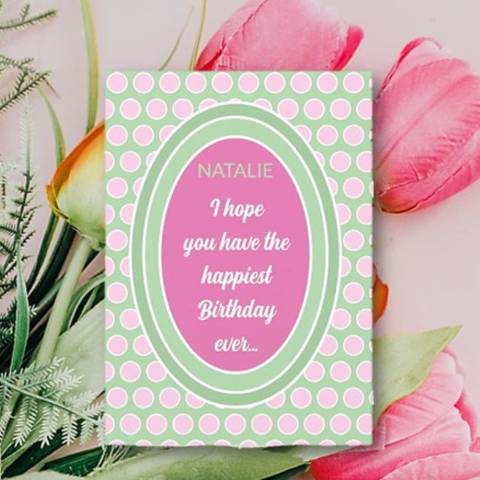 Carte spéciale d'anniversaire personnalisée