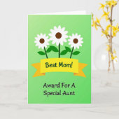 Carte spéciale de la fête de tante Spring (Fleur jaune)