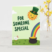 Carte spéciale de la Saint-Patrick (Fleur jaune)