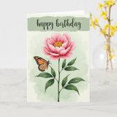 Carte spéciale fleur de fuchsia (Fleur jaune)