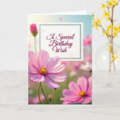 Carte spéciale Fleur Rose (Fleur jaune)