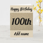 Carte spéciale personnalisée 100e anniversaire (Fleur jaune)