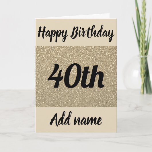 Carte spéciale personnalisée 40e anniversaire (Devant)