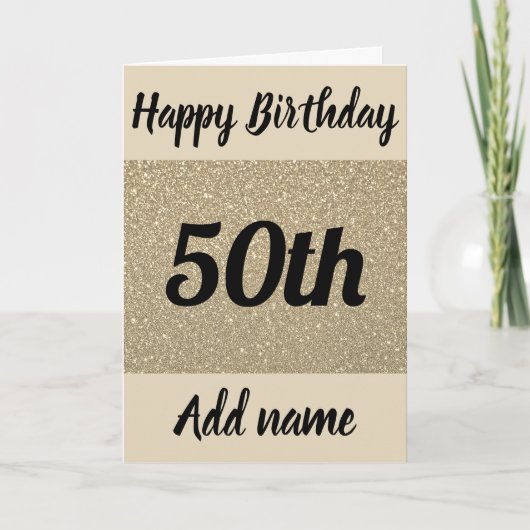 Carte spéciale personnalisée 50e anniversaire (Devant)