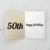 Carte spéciale personnalisée 50e anniversaire (Intérieur)