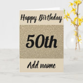 Carte spéciale personnalisée 50e anniversaire (Fleur jaune)