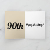 Carte spéciale personnalisée 90e anniversaire (Intérieur)