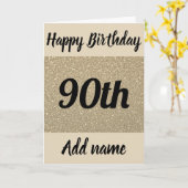 Carte spéciale personnalisée 90e anniversaire (Fleur jaune)