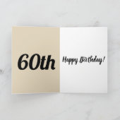 Carte spéciale personnalisée pour 60e anniversaire (Intérieur)