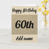 Carte spéciale personnalisée pour 60e anniversaire (Fleur jaune)