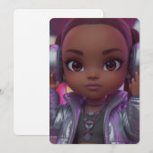 Carte spéciale pour l'amateur de musique préadoles (Devant / Derrière)