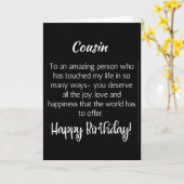 CARTE SPÉCIALE POUR L'ANNIVERSAIRE DU COUSIN "SPÉC (Fleur jaune)