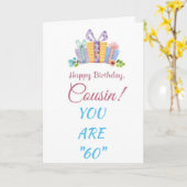 CARTE SPÉCIALE POUR LE "60ème" ANNIVERSAIRE DE COU (Fleur jaune)