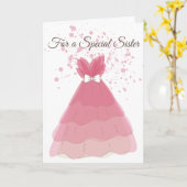 Carte spéciale Soeur Anniversaire (Fleur jaune)