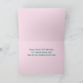 Carte spéciale Sweet 16 Anniversaire (Intérieur)