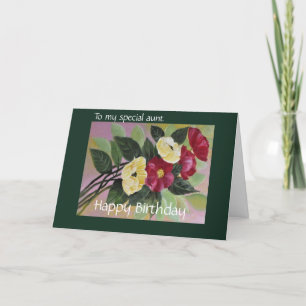Carte spéciale tante florale/anniversaire