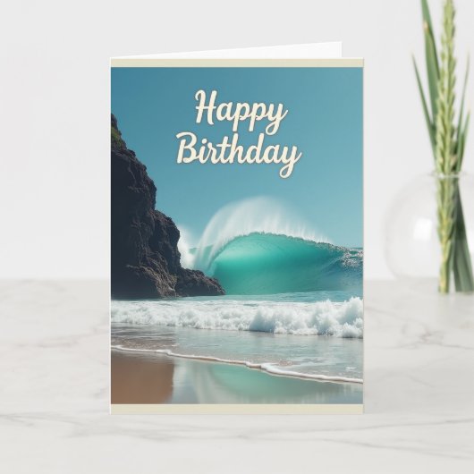 Carte spéciale vague de surf (Devant)